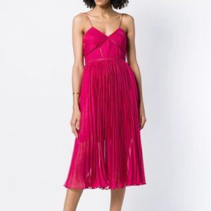 Self-Portrait Pleated Midi Dress